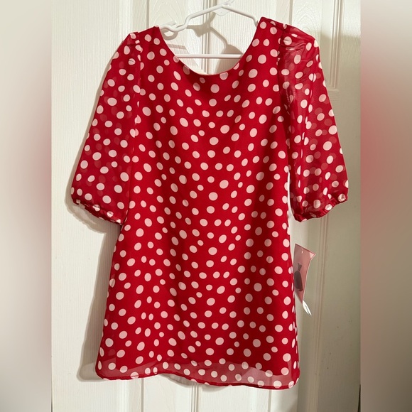 NWT Rare Editions Polka Dot Dress - Picture 1 of 7
